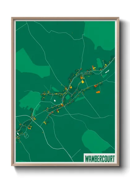 Une affiche de carte sur Wambercourt
