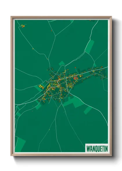 Une affiche de carte sur Wanquetin