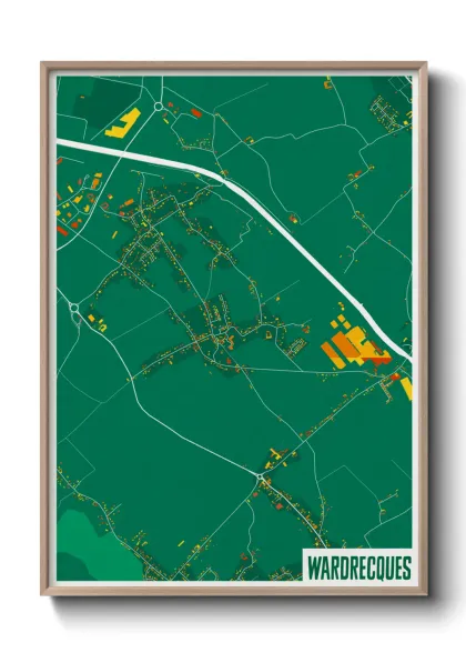 Une affiche de carte sur Wardrecques