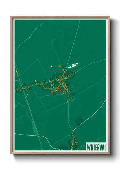 Une affiche de carte sur Willerval
