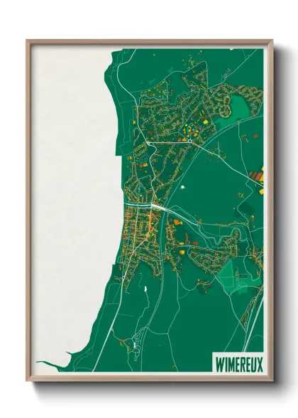 Une affiche de carte sur Wimereux