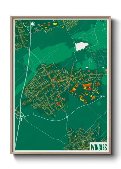 Une affiche de carte sur Wingles