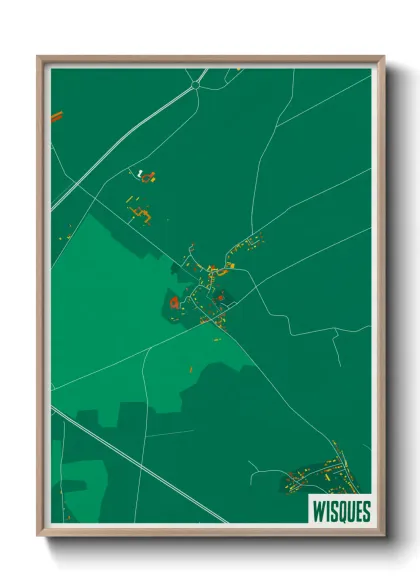 Une affiche de carte sur Wisques