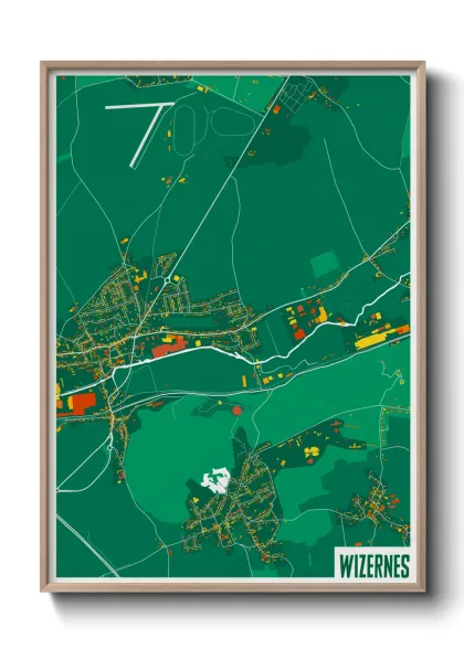 Une affiche de carte sur Wizernes