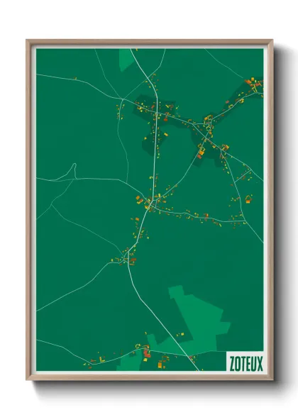 Une affiche de carte sur Zoteux