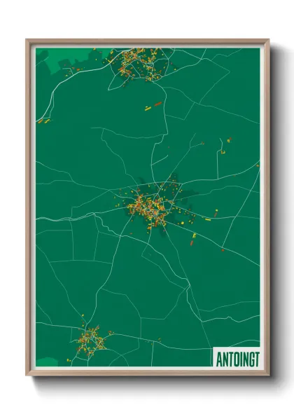 Une affiche de carte sur Antoingt