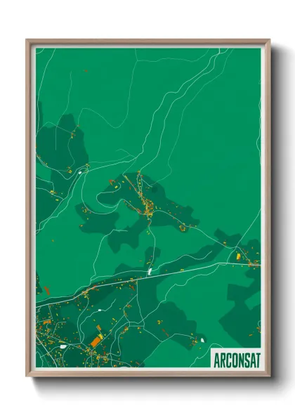 Une affiche de carte sur Arconsat