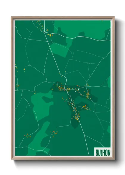 Une affiche de carte sur Bulhon