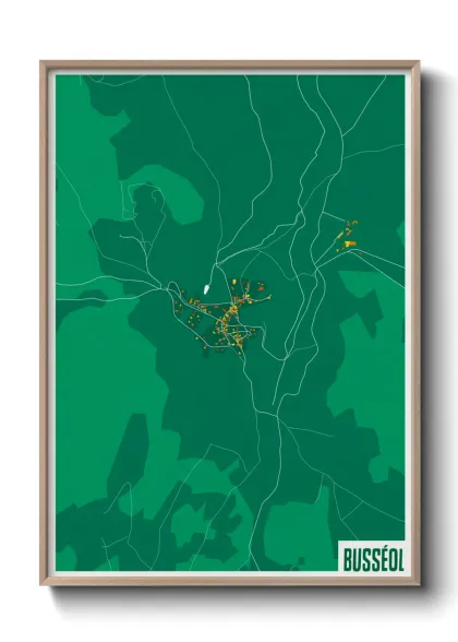 Une affiche de carte sur Busséol