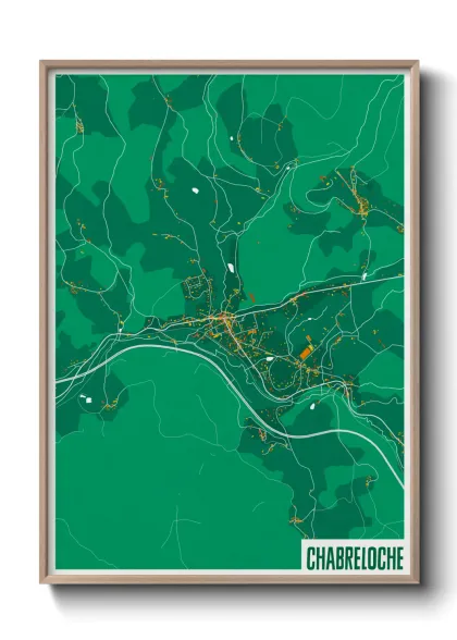 Une affiche de carte sur Chabreloche