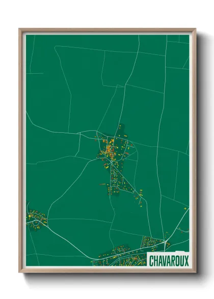 Une affiche de carte sur Chavaroux