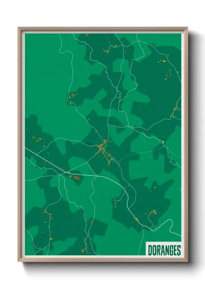 Une affiche de carte sur Doranges