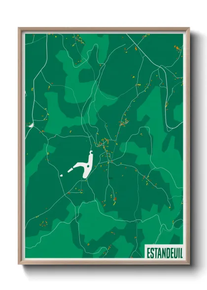 Une affiche de carte sur Estandeuil