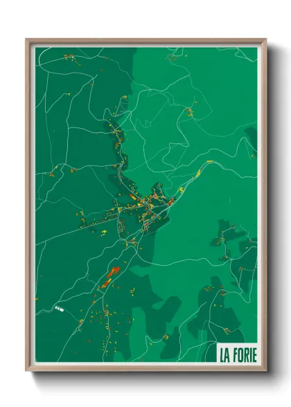 Une affiche de carte sur La Forie