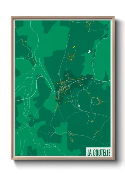 Une affiche de carte sur La Goutelle