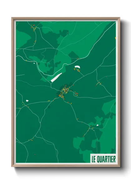 Une affiche de carte sur Le Quartier