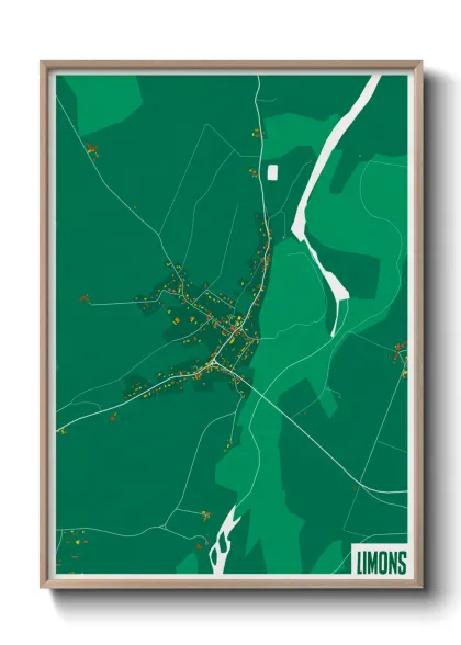 Une affiche de carte sur Limons