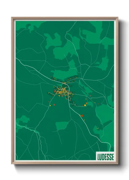 Une affiche de carte sur Ludesse