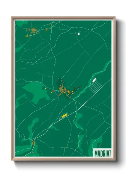 Une affiche de carte sur Madriat