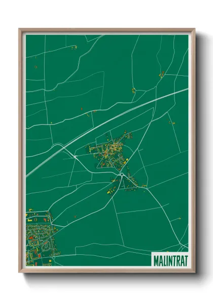 Une affiche de carte sur Malintrat