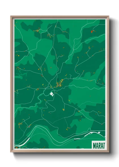 Une affiche de carte sur Marat