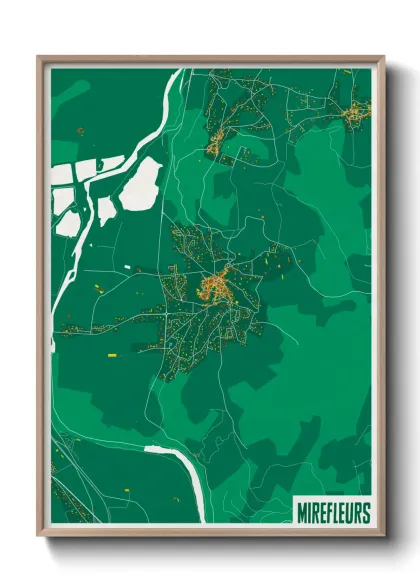 Une affiche de carte sur Mirefleurs