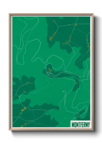 Une affiche de carte sur Montfermy