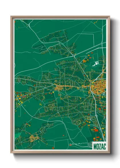 Une affiche de carte sur Mozac