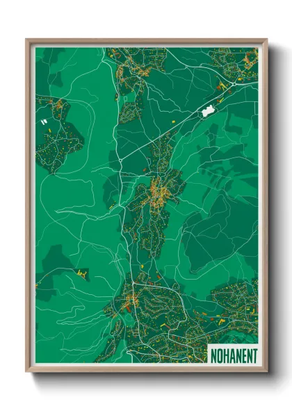 Une affiche de carte sur Nohanent