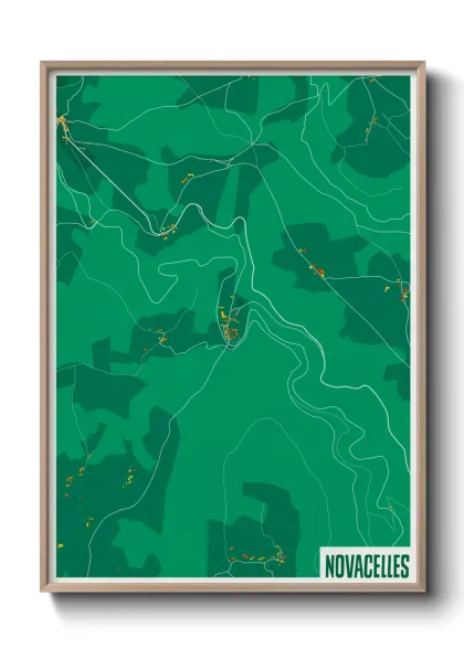 Une affiche de carte sur Novacelles