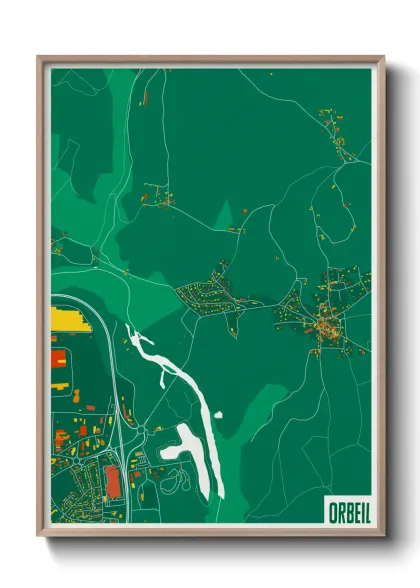 Une affiche de carte sur Orbeil