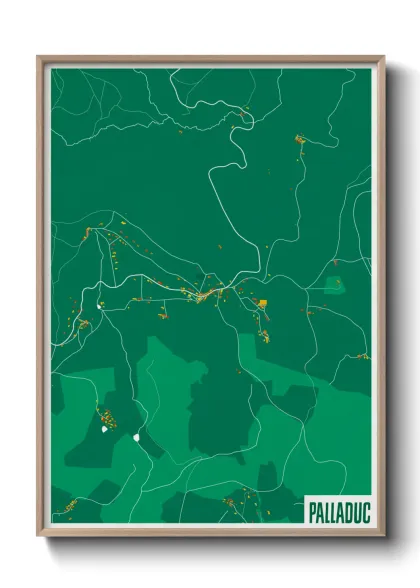 Une affiche de carte sur Palladuc