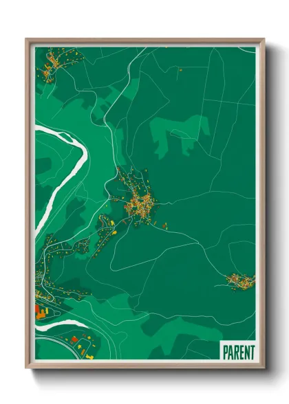 Une affiche de carte sur Parent