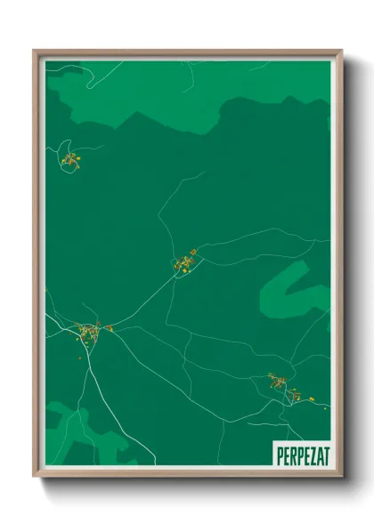 Une affiche de carte sur Perpezat