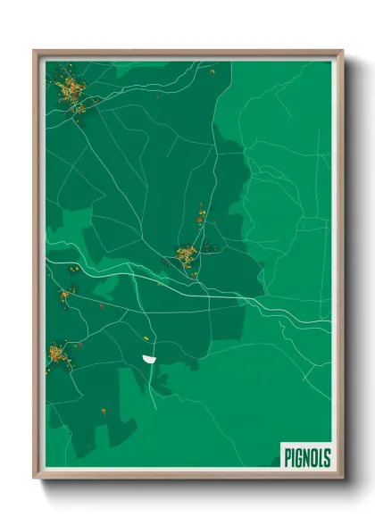 Une affiche de carte sur Pignols