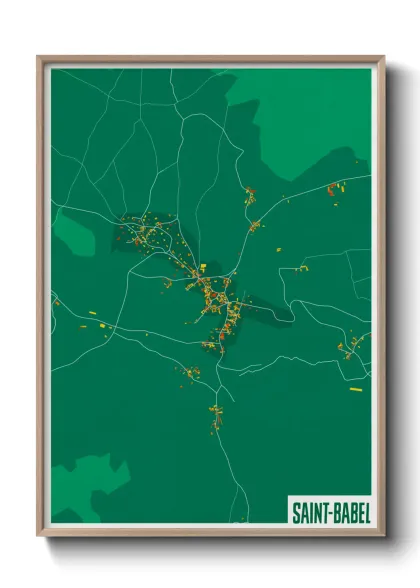 Une affiche de carte sur Saint-Babel