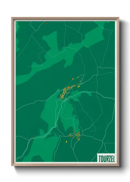 Une affiche de carte sur Tourzel