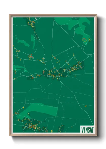 Une affiche de carte sur Vensat