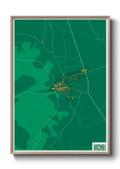 Une affiche de carte sur Vichel