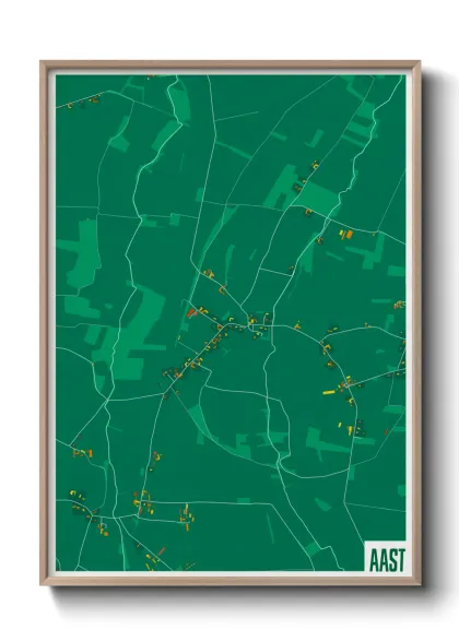 Une affiche de carte sur Aast