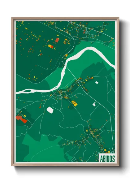 Une affiche de carte sur Abidos