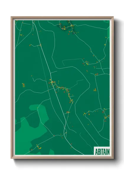 Une affiche de carte sur Abitain