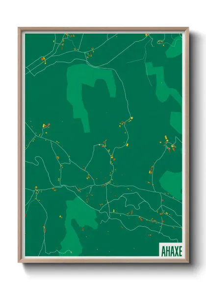 Une affiche de carte sur Ahaxe