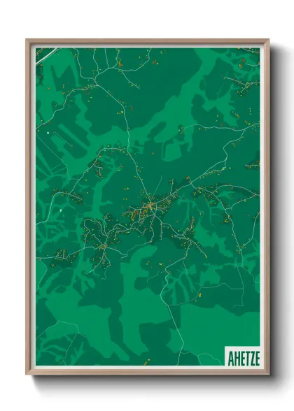Une affiche de carte sur Ahetze