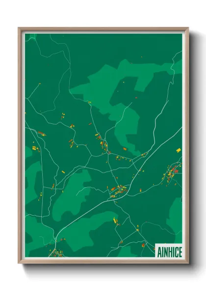 Une affiche de carte sur Ainhice