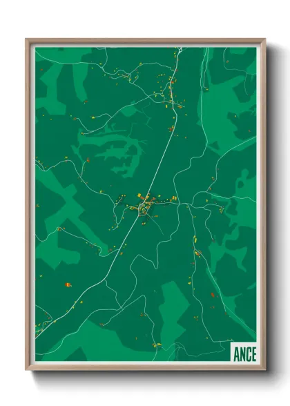 Une affiche de carte sur Ance