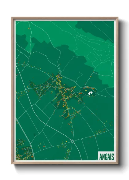 Une affiche de carte sur Angaïs