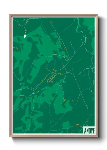 Une affiche de carte sur Anoye