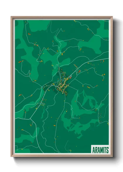 Une affiche de carte sur Aramits