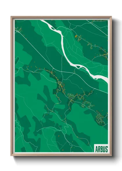 Une affiche de carte sur Arbus